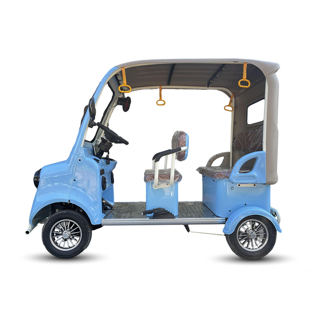 Holladay 1500W 4 Wheels Urban Commuting Electric Quadricycle Roof Canopy 4 Seaters Electric Golf Cart for Adults