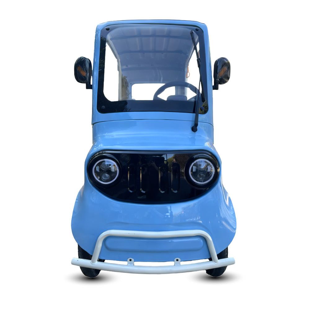 Holladay 1500W 4 Wheels Urban Commuting Electric Quadricycle Roof Canopy 4 Seaters Electric Golf Cart for Adults