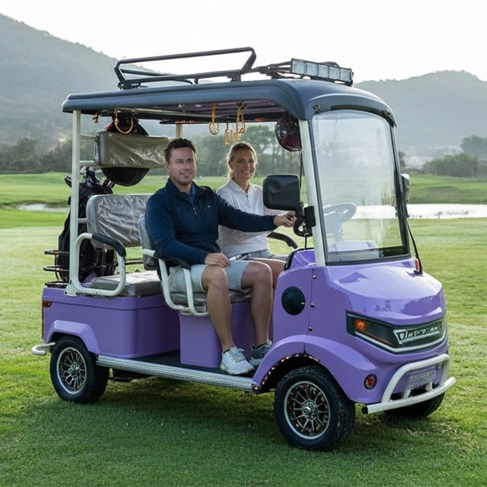 HLD New Quality 2000w 60v Outdoor Electric Quadricycle Resort Electric 4-wheel Scooter Electric Golf Cart with Front Windshield