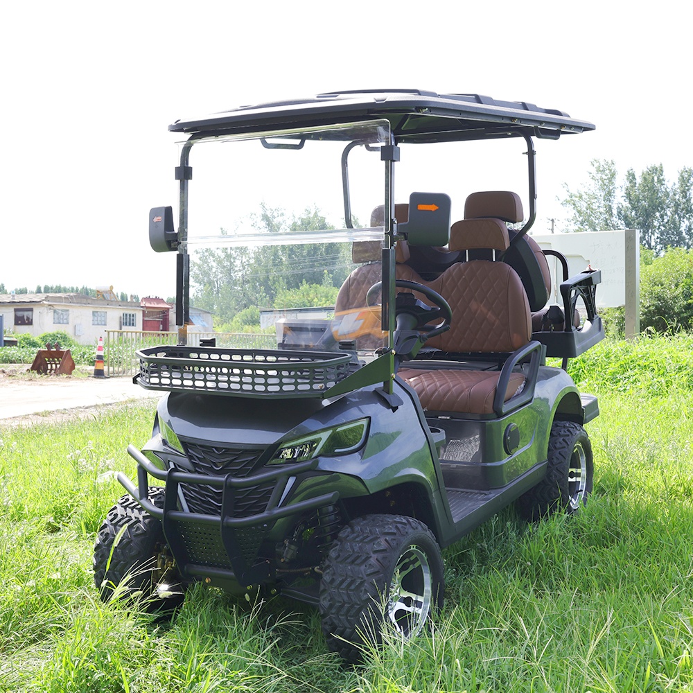 New Electric Golf Cart 4 Seater Off-Road Sightseeing Car with 60V Battery Voltage