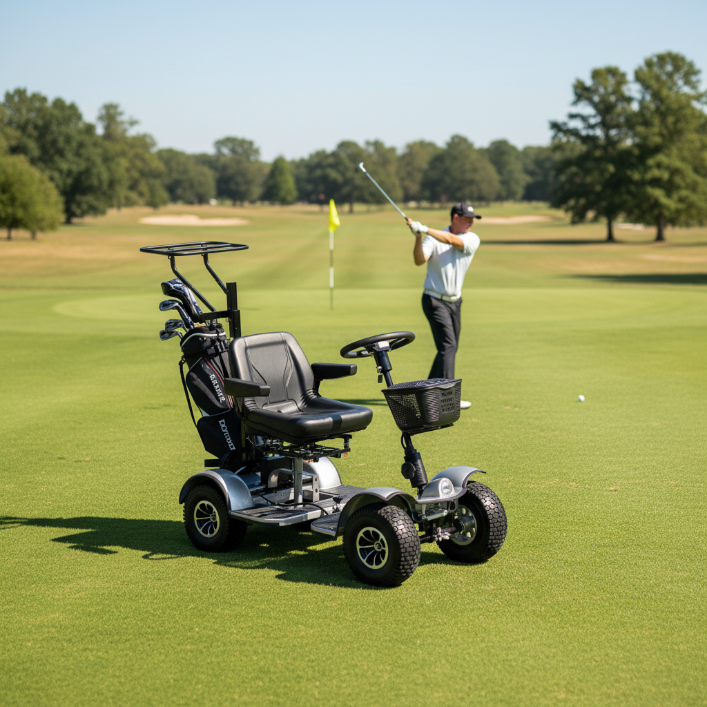 Foldable Single Seat Li Battery 4 Wheels Mobility Golf Scooter Golf Buggy