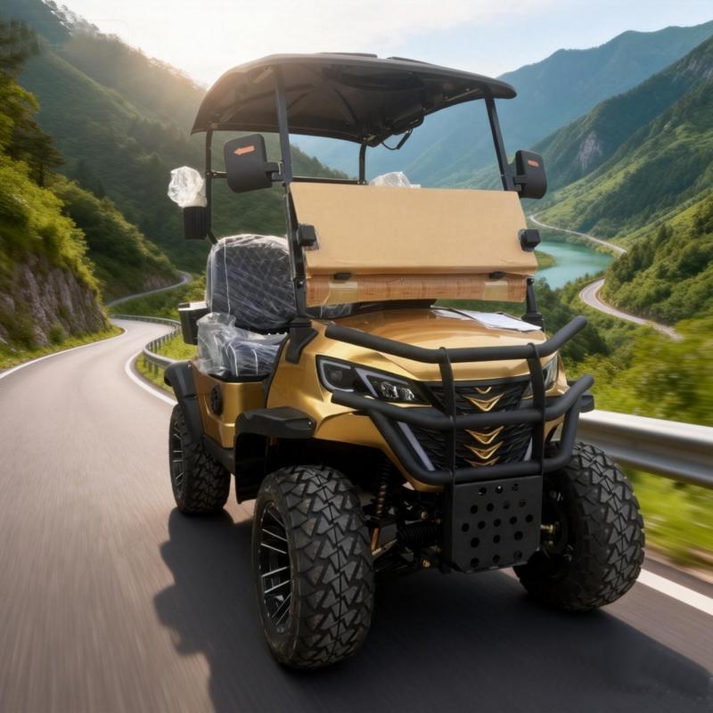 2026 New Luxury Club 5KW 4 Seater 2WD Golf Cart Utility Vehicle Lifted Electric Hunting Lithium Battery Enpower Controller 25MPH