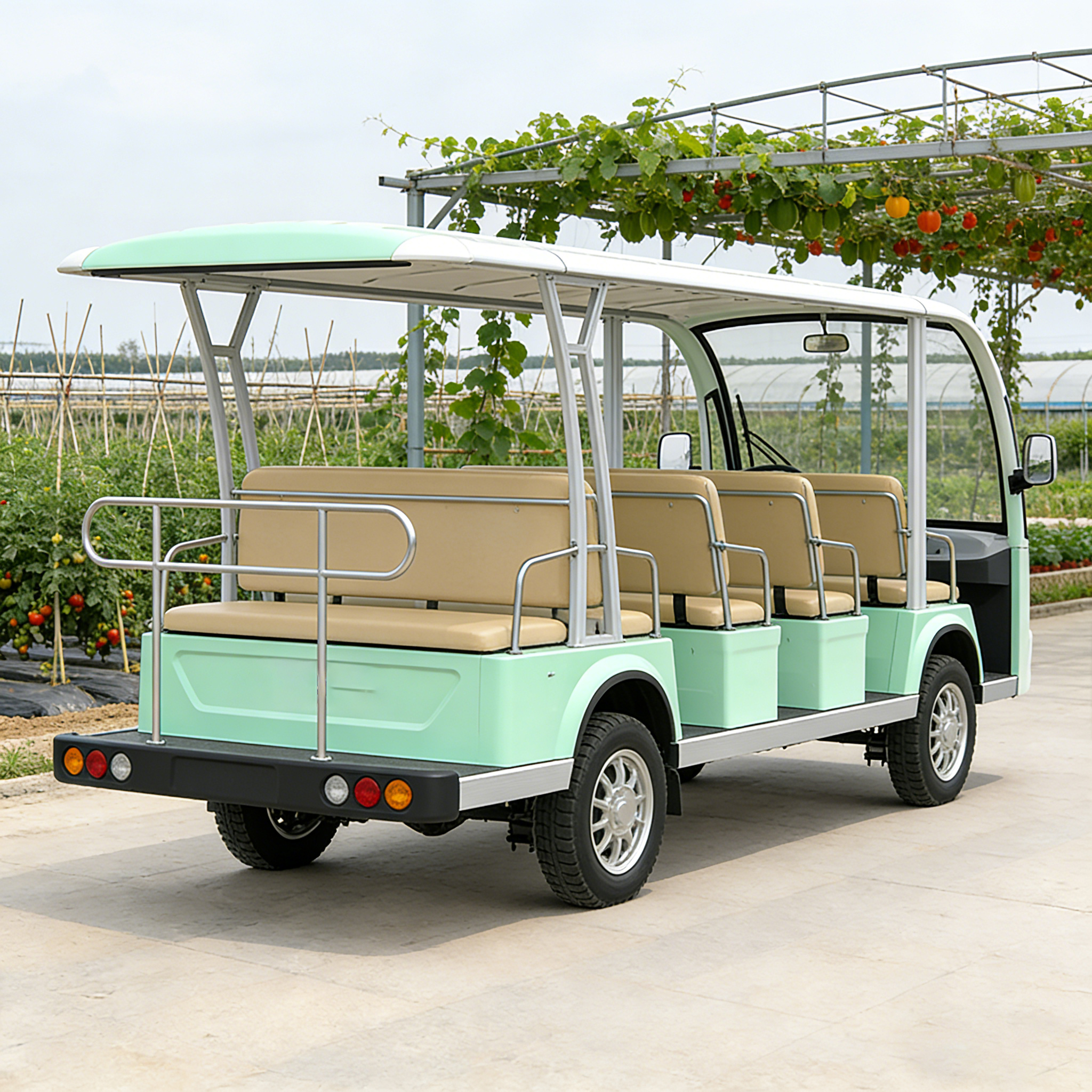 WOLAN Manufacturer 11 Seater Electric Golf Cart with Foldable Seat for Golf Course Community