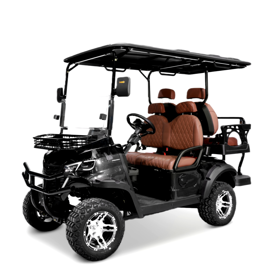 SDLANCH Golf Cart 60V 4 Seater Lithium Battery All Terrain Tires Golf Carts for Resorts