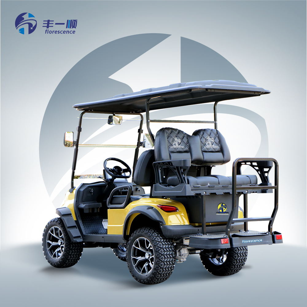 Orange Cheap Second Hand Utility Lightweight Follow Behind 4 Seats Electric Power Manufacturers Golf Carts for Sale