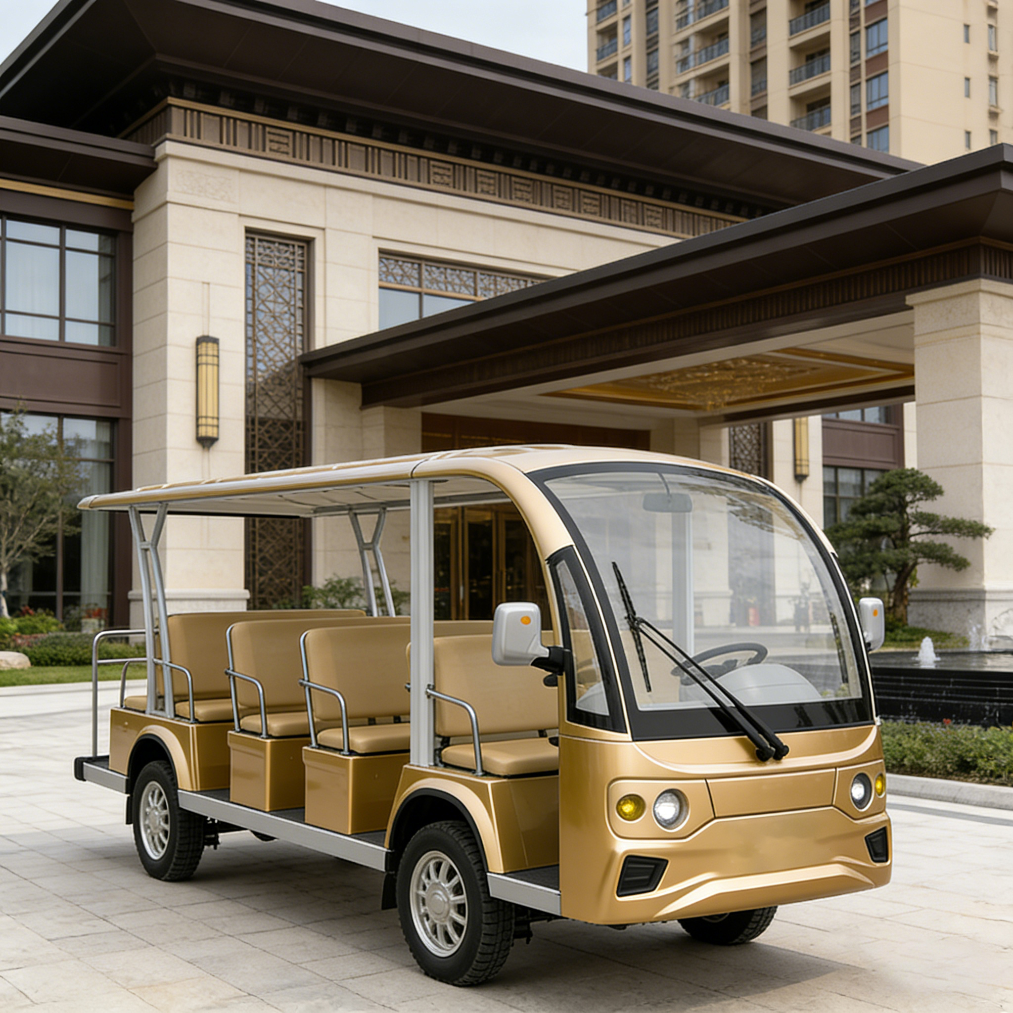 WOLAN Manufacturer 11Seater Personal Electric Golf Cart with Key Start for Private Villa Owner