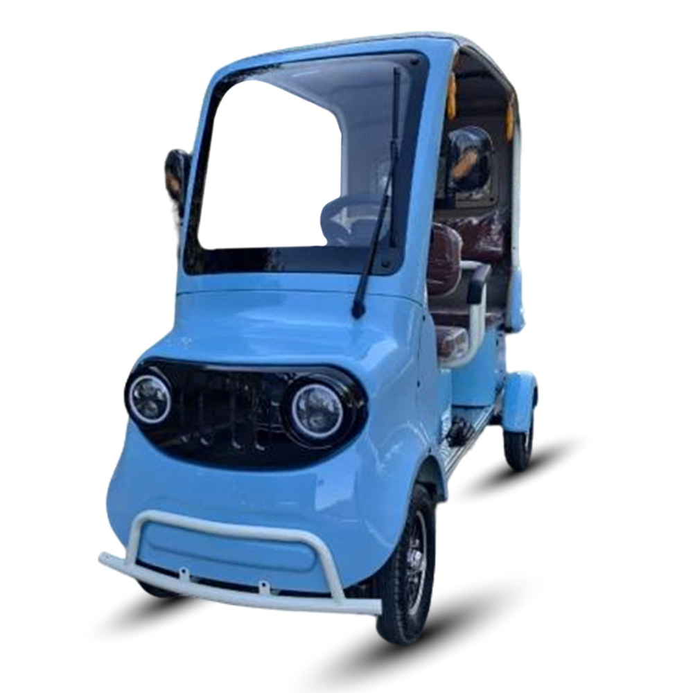 Holladay 1500W 4 Wheels Urban Commuting Electric Quadricycle Roof Canopy 4 Seaters Electric Golf Cart for Adults