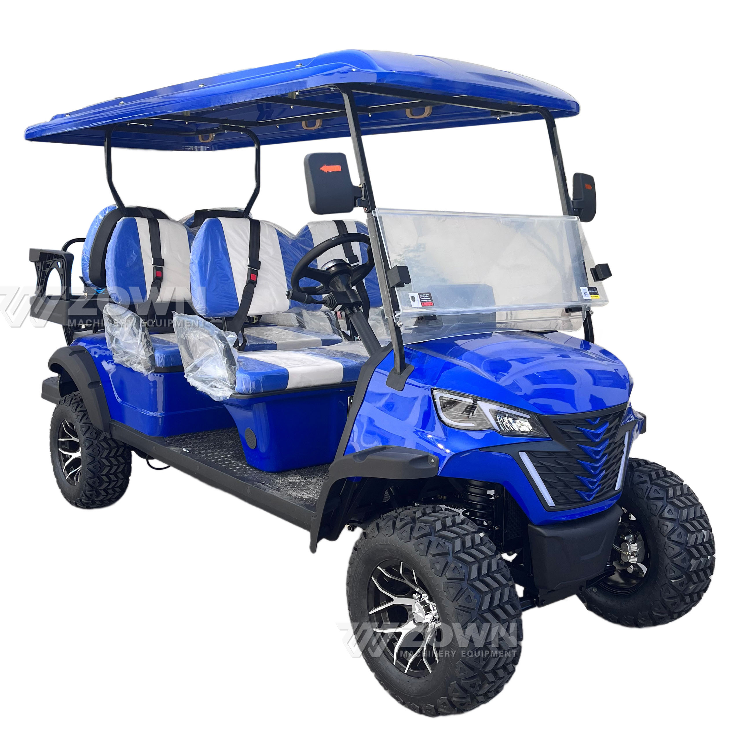 2026 Trend Intelligent Electric Off-road Golf Cart Touch Screen Multimedia 4 Seater Lithium CE Certified for Community Use
