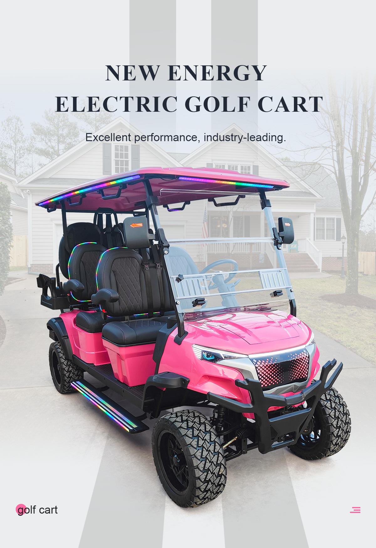 Smart Display Screen Golf Cart Overview