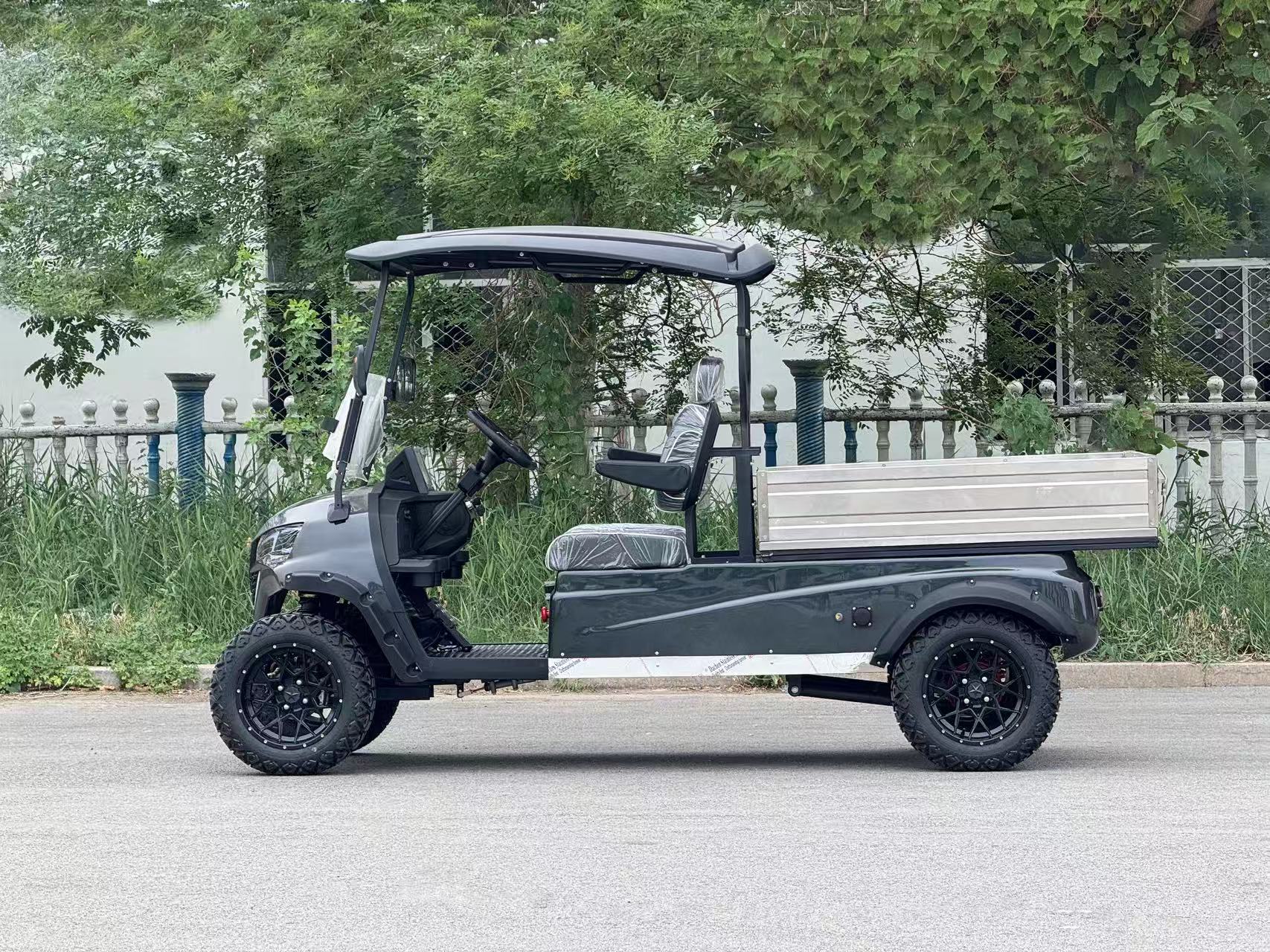 High-end Custom All Terrain Four-wheel Golf Hunting Car 2 Seater 72V Lithium Battery 4x4 Electric Golf Cart With Side Step