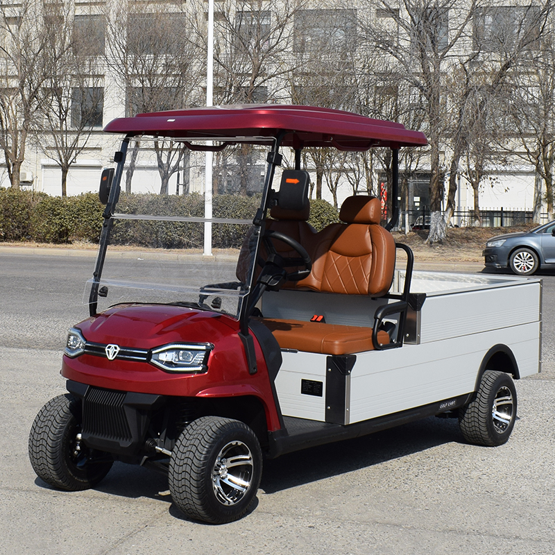Electric Turf Utility Golf Cart with Cargo Bed 2-Seat Pick-Up, Ideal for Hotels, Farms &amp; Commercial Use