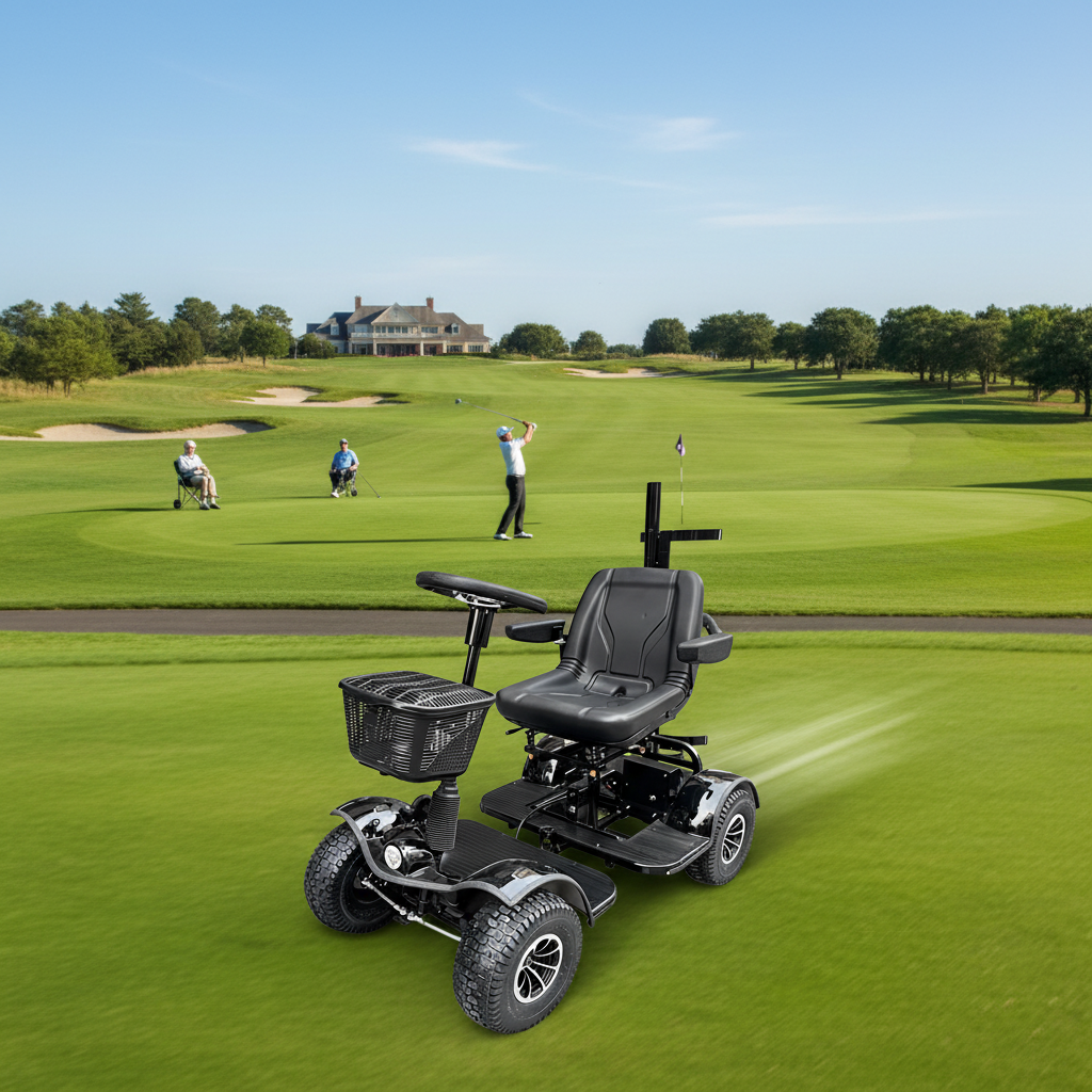 KALOSSE J08 1 Person Handicapped 1000W Motor Golf Cart/Buggy With Curtis Controller Steel Frame 24v Lithium Rechargeable Battery