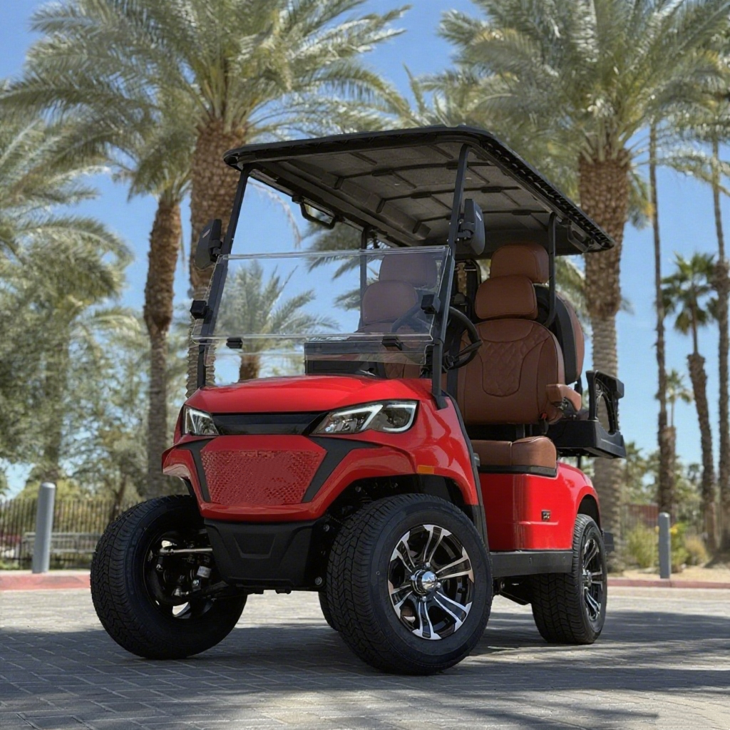 72V Lithium Golf Cart Four Seat Ten Point One Inch Display 150km Range Ultimate Electric Golf Cart
