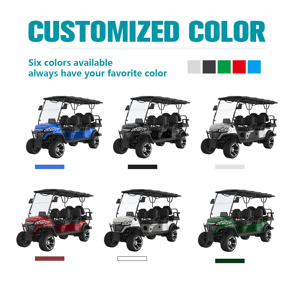 CE Certificate New Design Multifunctional Electric AC 5kw Motor Modern off Road 6 Passenger Golf Cart