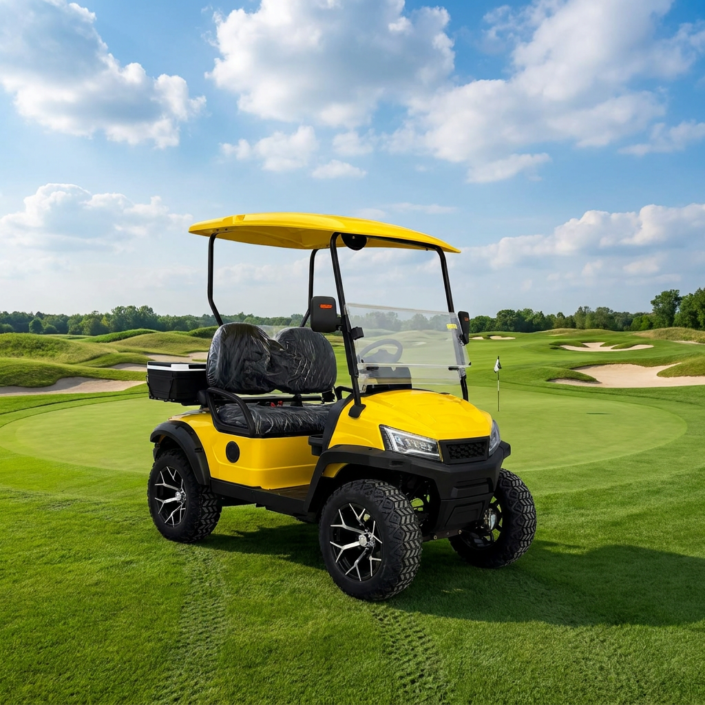 Customizable Colors All-Terrain Electric Golf Cart 2 Seater High Speed Off-road Utility Electric Cart With Golf Bag Rack