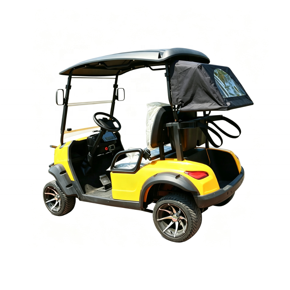 Off Road Yellow Electric Golf Cart 5KW with 2 Seater and CE Certificate