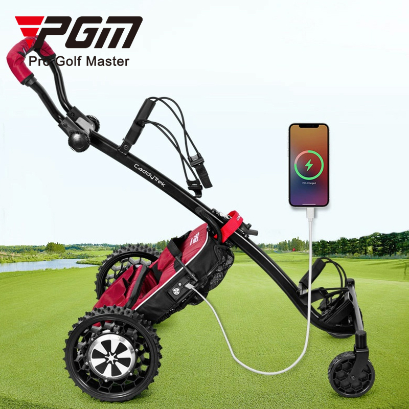 PGM QC008 Smart Automatic AI Golf Trolley Remote Control Electric Golf Trolley Cart 4wheel