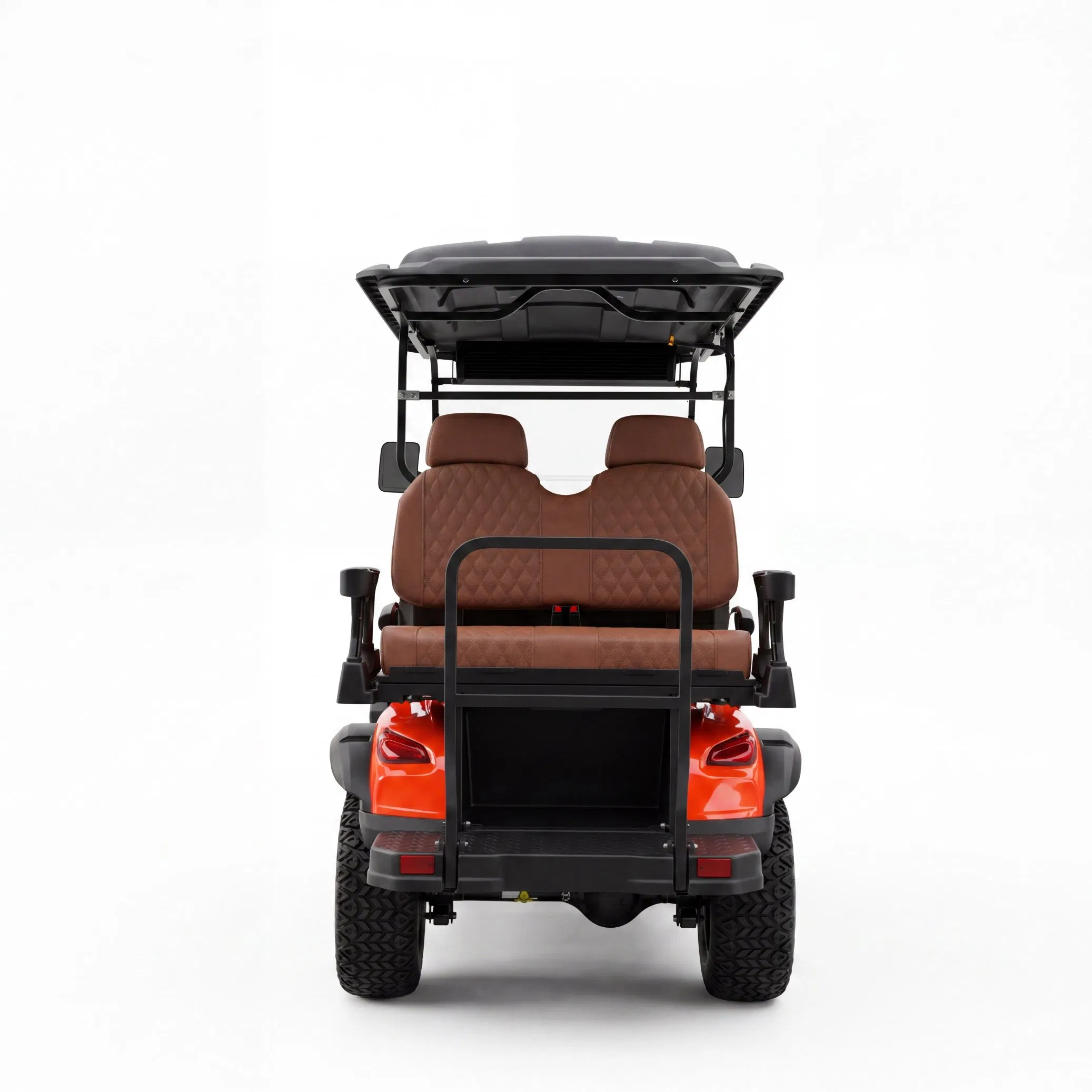 Premium Heavy-Duty Four Seat Electric Red Durable Design Long Range Shock Absorption Courses off-Road Adventures Comfortable Seating Golf Cart