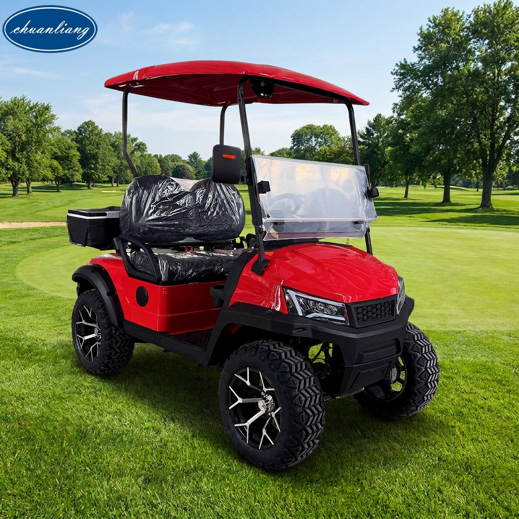 Customizable Colors All-Terrain Electric Golf Cart 2 Seater High Speed Off-road Utility Electric Cart With Golf Bag Rack