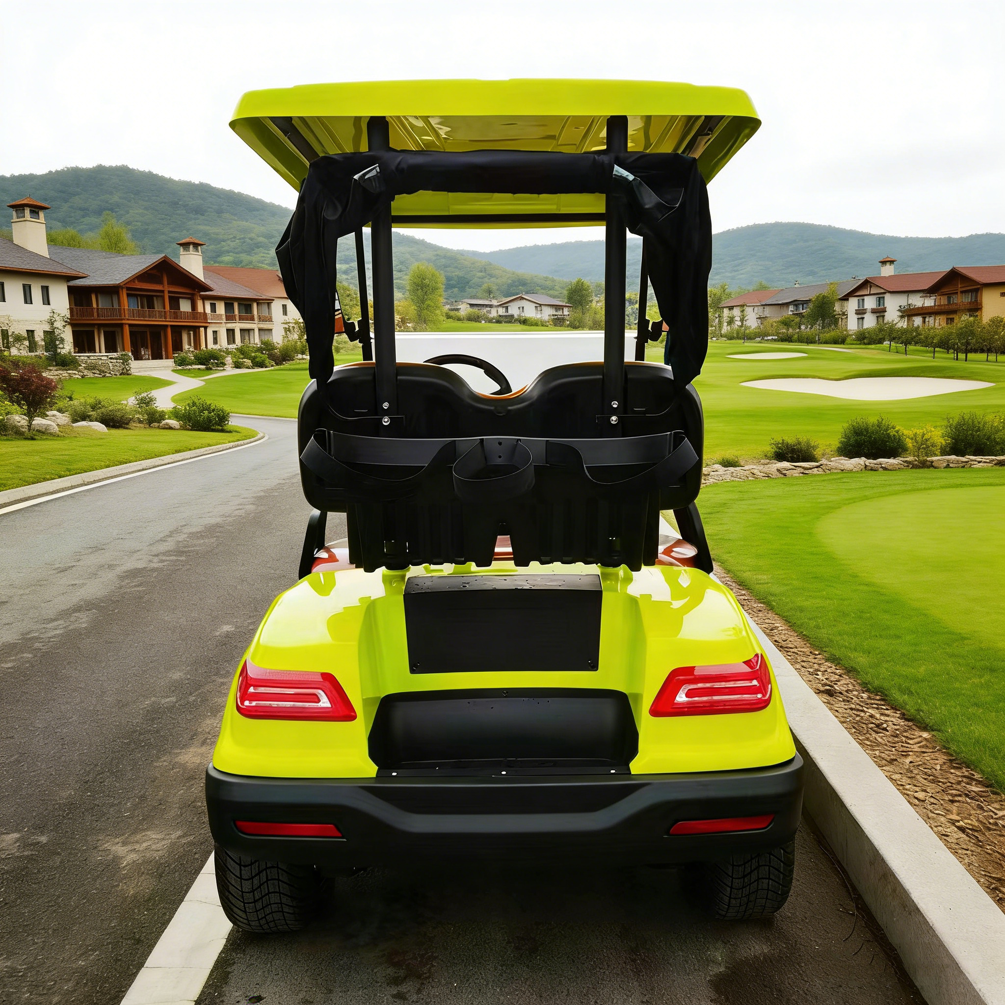 Customized 2-Seater Golf Cart for Country Club Airport Tourist 2 Seats Golf Buggy Lithium Battery Free Maintenance Long Range