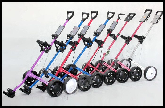 VolfGolf 3 Wheels Collapsible Golf Push Cart, Foldable Alumnum Golf Trolley