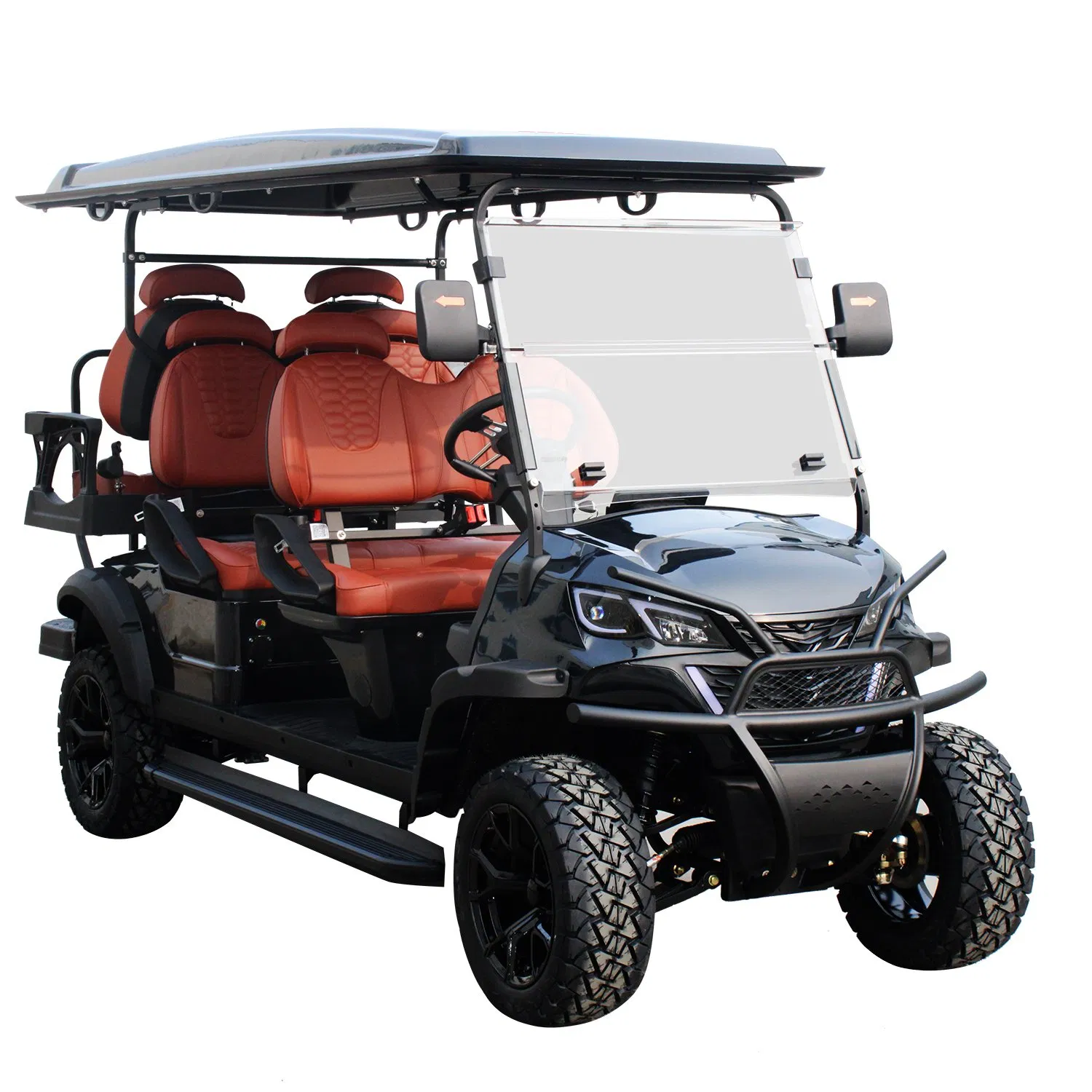 72/48 Volt Street Legal 4+2 Seater Golf Car 6 Hunting Electric Golf Cart with Lithium Battery