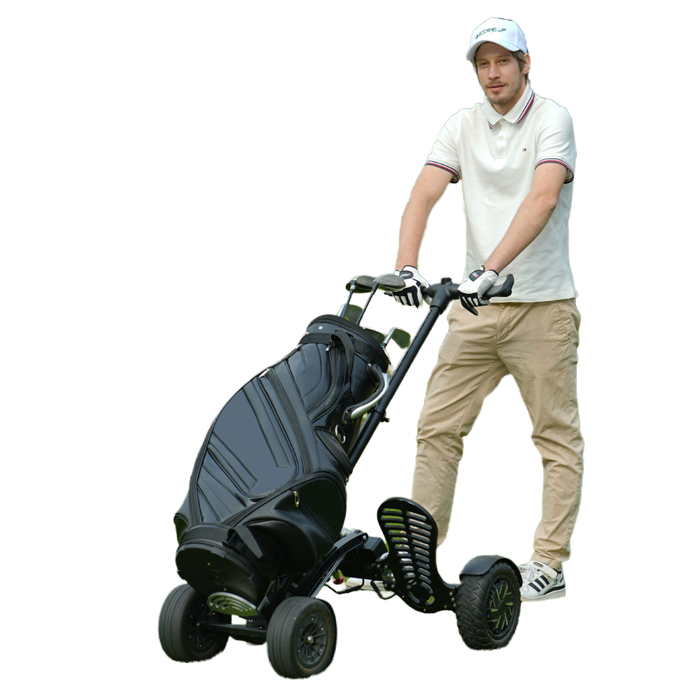 For 2026 4 Wheel Portable 2-in-1 Electric Golf Cart &amp; Scooter Smart Golf Buggy with Quick-Release Lithium Battery Aluminium