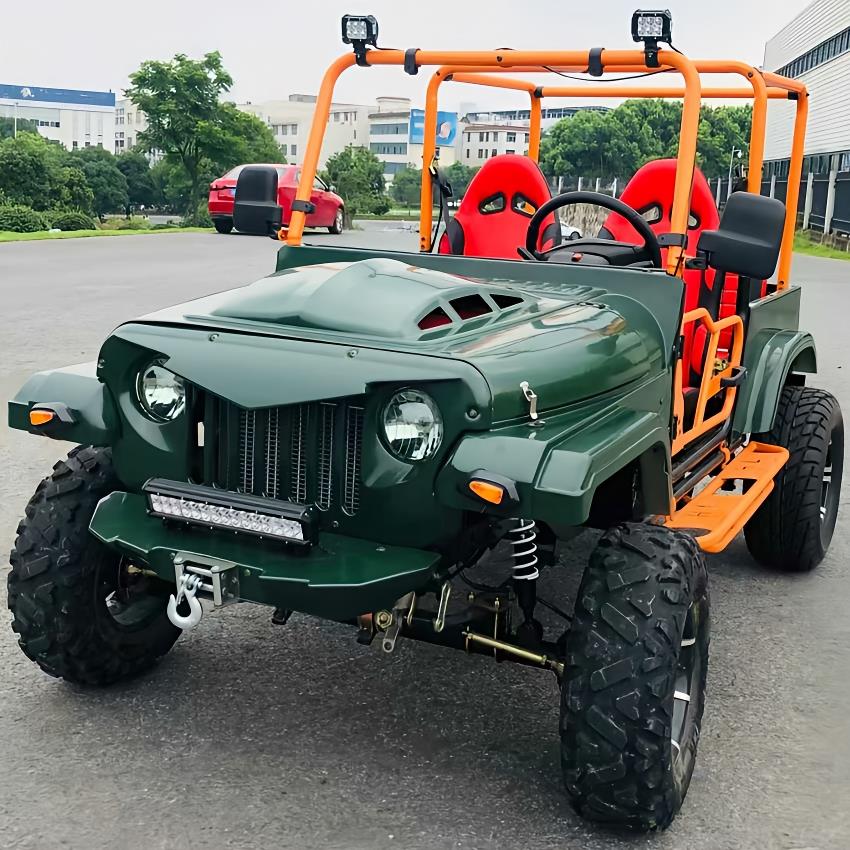 Available Cool Design 300CC Fuel-Powered Jeep 2WD/4WD Durable Off-Road Buggy Mini Cart For Farm And Mountain Trails