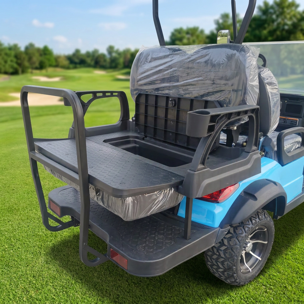 Multifunctional Blue 8 Seater 4x4 Drive Electric Golf Cart With Maintenance-free Battery For Resort Hotel