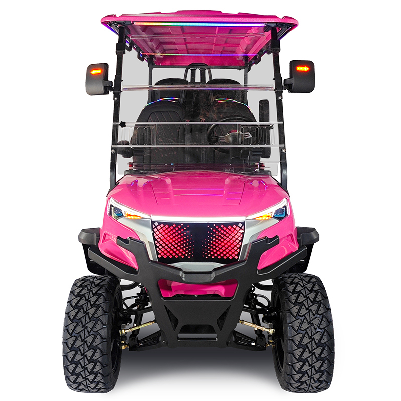 4+2-Seater Smart Display Screen Golf Cart Dual System Electric AC 5KW/6.3KW Motor 48V Lithium Battery Aluminium Frame 70-90km