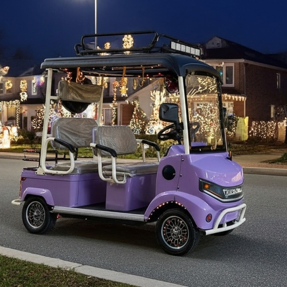 HLD New Quality 2000w 60v Outdoor Electric Quadricycle Resort Electric 4-wheel Scooter Electric Golf Cart with Front Windshield