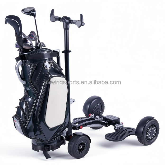 For 2026 4 Wheel Portable 2-in-1 Electric Golf Cart &amp; Scooter Smart Golf Buggy with Quick-Release Lithium Battery Aluminium