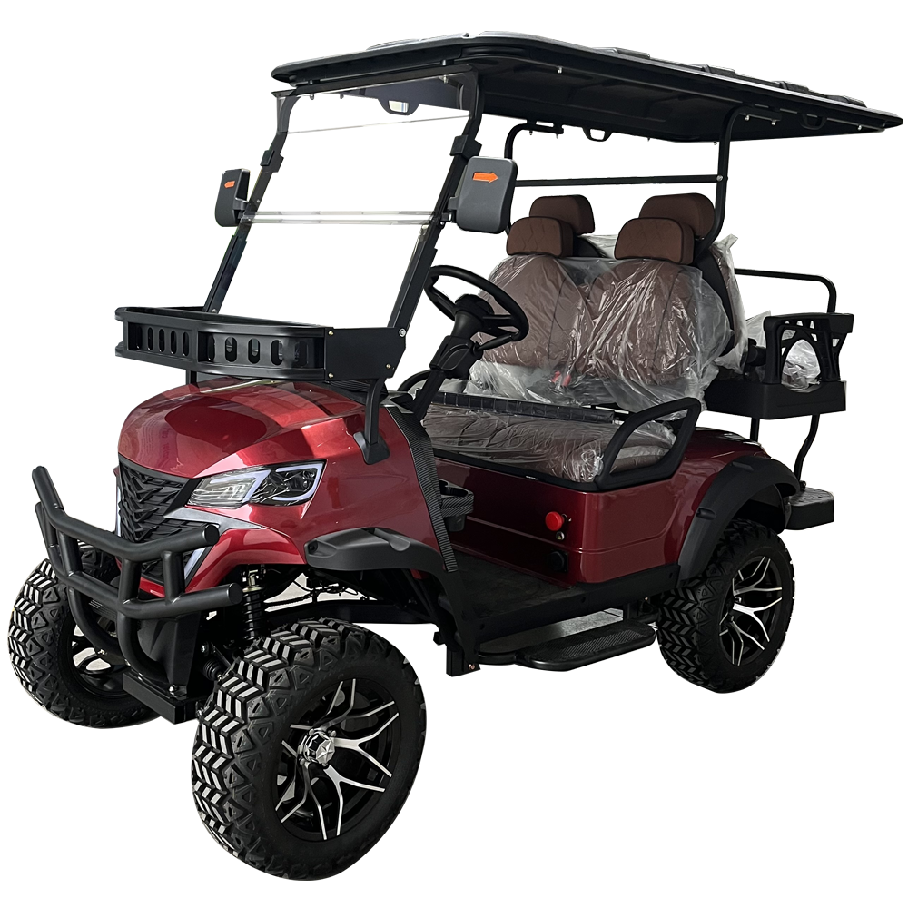 SEEWORLD Electric Hunting Golf Cart-4KW AC Motor 3-4 Seats 70-90km Range Foldable Windshield China Origin