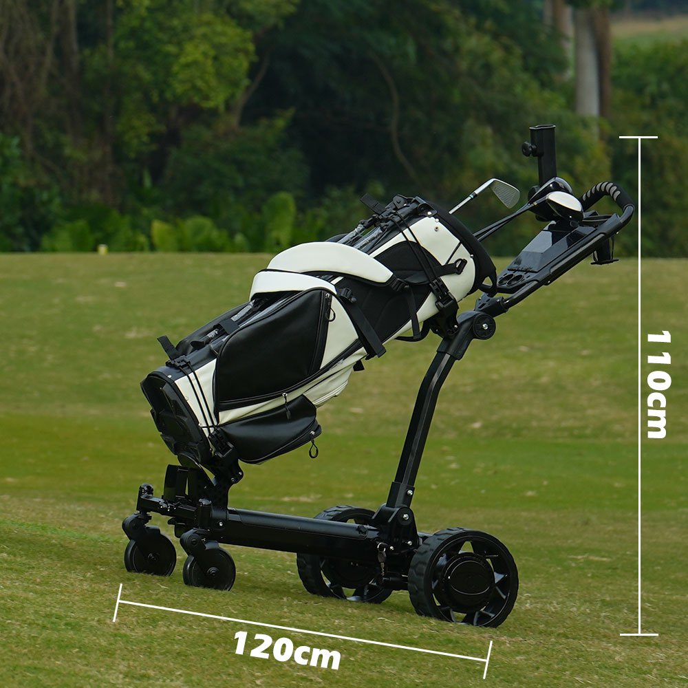 Eswing 2026 New Design Smart Auto Follow Me Electric Golf Trolley with Remote Control Lithium Battery Foldable Golf Caddy Cart