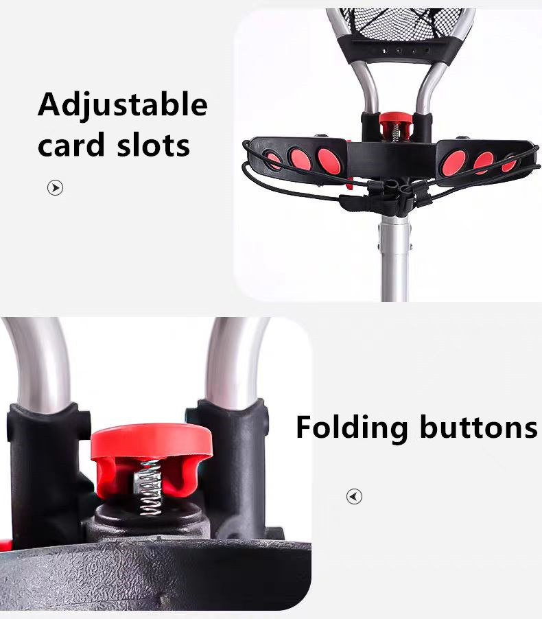 Wholesale Top Quality Foldable Hand Push 4 Wheels with Seat Golf Bag Cart