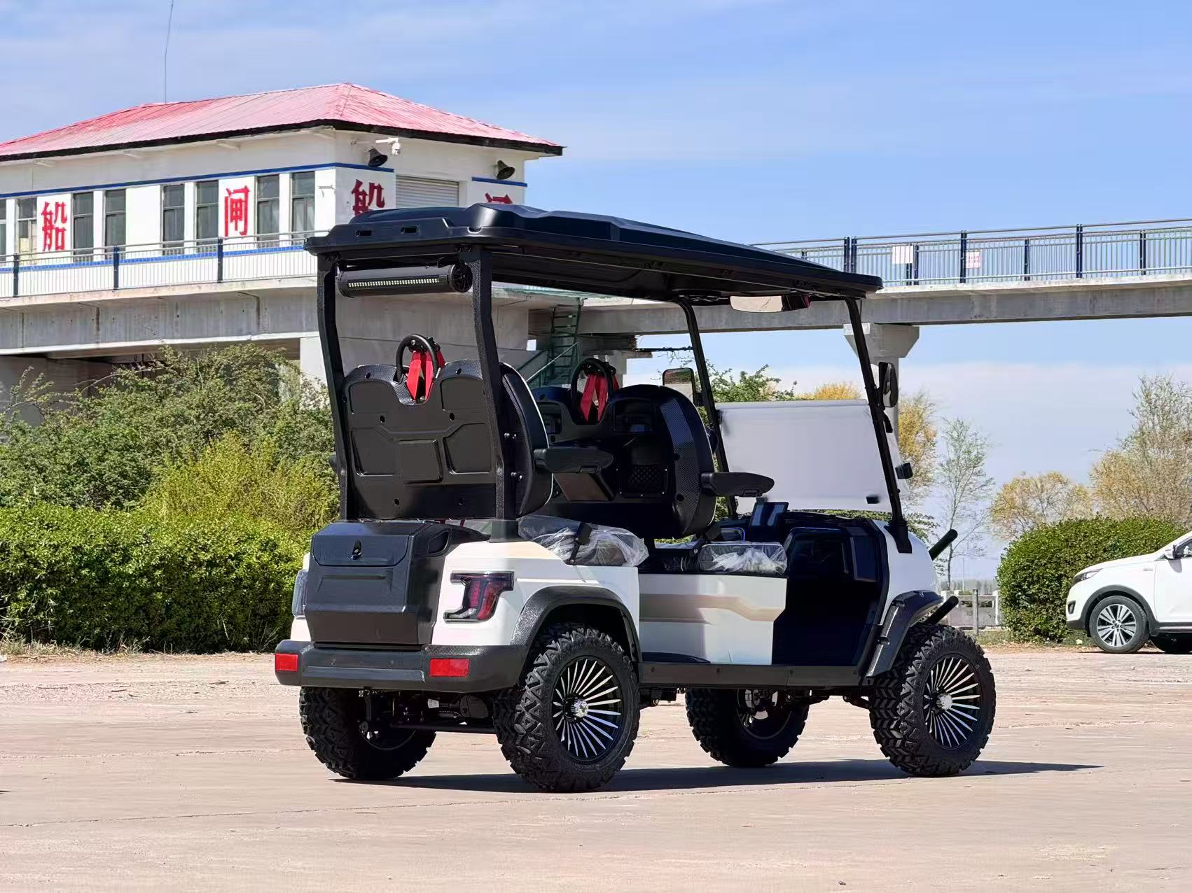 Electric Golf Cart 3-4 Seater CE Certified 4 Wheel Disc Brake EMB System Beach Street Legal 30Km/h 90km Range Factory Price Sale