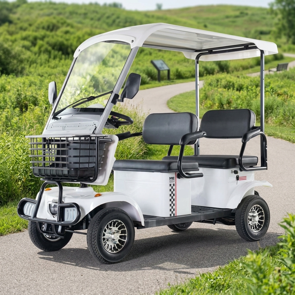 Multi-terrain Golf Cart, Adaptive Electric Shuttle Bus for Resort and Scenic Area Complex Road Passenger Shuttle