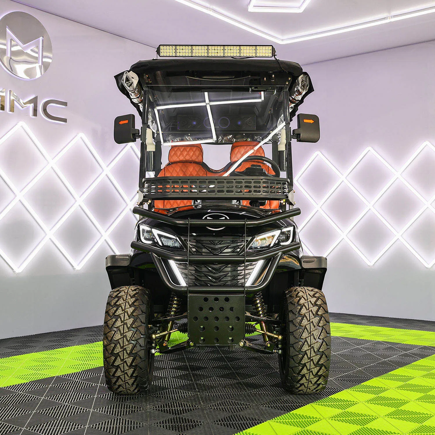 4 Wheel 5000W Sightseeing Scooter Solar Street Legal Lithium Battery 6 Seater Electric Golf Cart