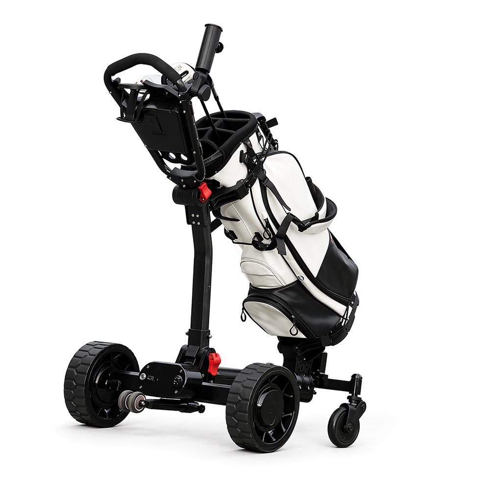Eswing 2026 New Design Smart Auto Follow Me Electric Golf Trolley with Remote Control Lithium Battery Foldable Golf Caddy Cart