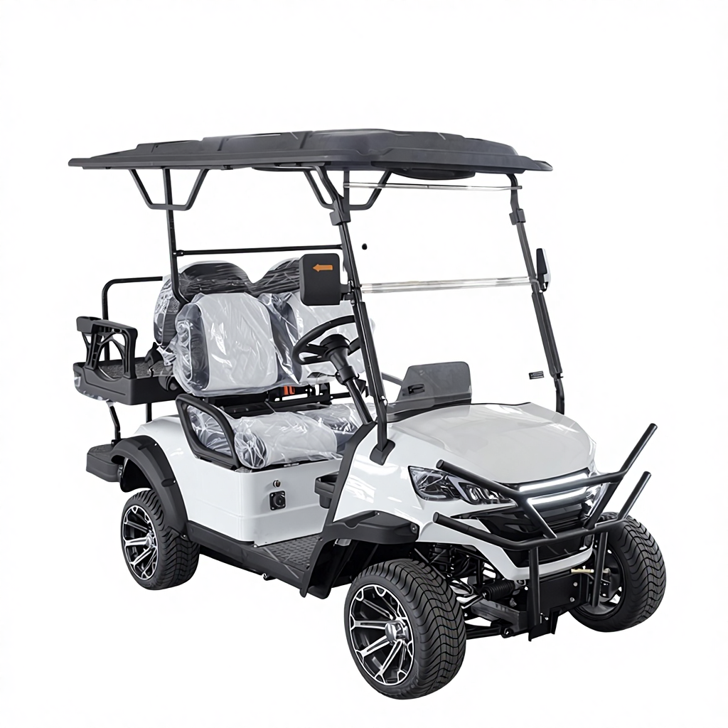Made In China MacPherson Independent Suspension 4-passenger Electric Sightseeing Golf Cart With Lead-Acid Battery