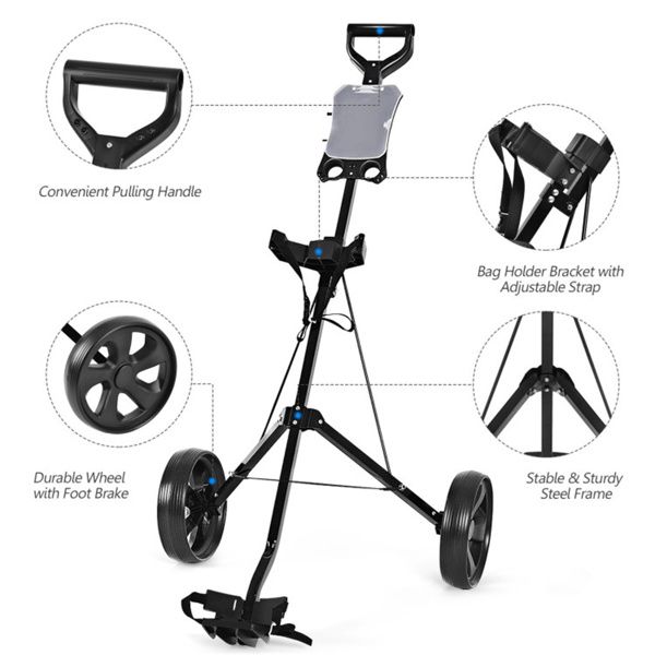 Golf Push Cart Handle Accessory