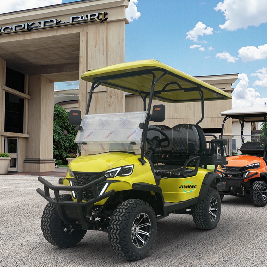 Premium 4-Seat Electric Golf Cart Solar Panel Electric Sightseeing Car Buggies Perfect for Golf Courses and Resorts