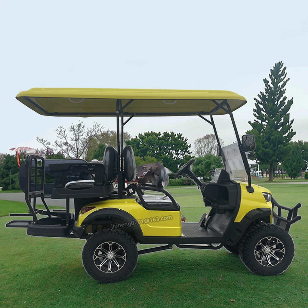 Premium 4-Seat Electric Golf Cart Solar Panel Electric Sightseeing Car Buggies Perfect for Golf Courses and Resorts