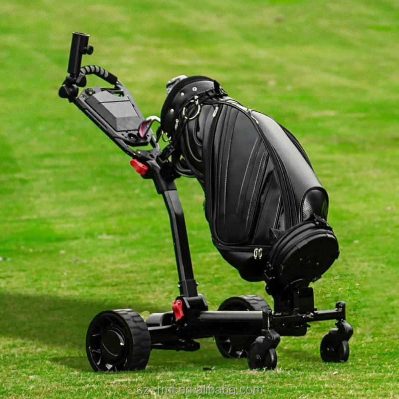 500W Motor 4-Wheel Foldable Electric Golf Cart with Remote Control Follow Me Push Trolley