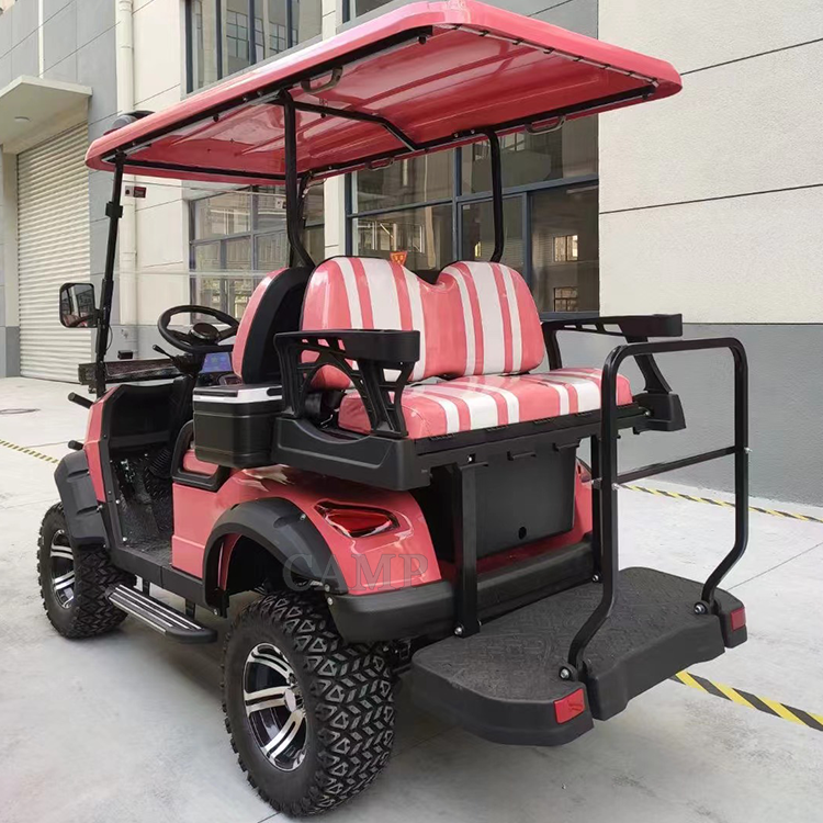 CAMP Pink 72v 5kw Electric Mobility Scooter Club Cars for Sale Lithium Commercial Off Road Luxury 4 Seats Golf Cart