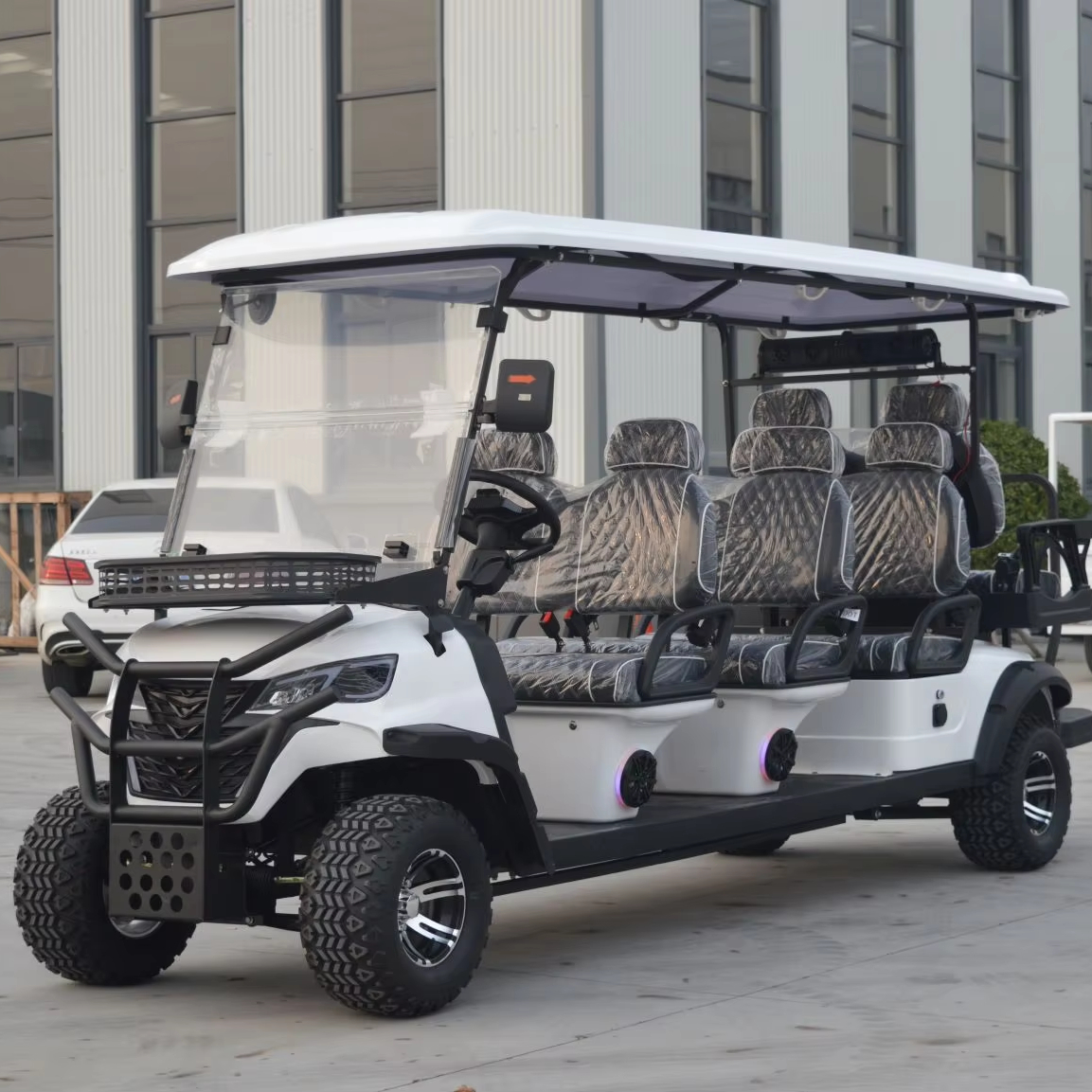 High Quality 72V Lithium Battery 8 Seater Electric Golf Utility Cart 3.5 Kw AC Motor Adjustable Seats 90km Range for Community