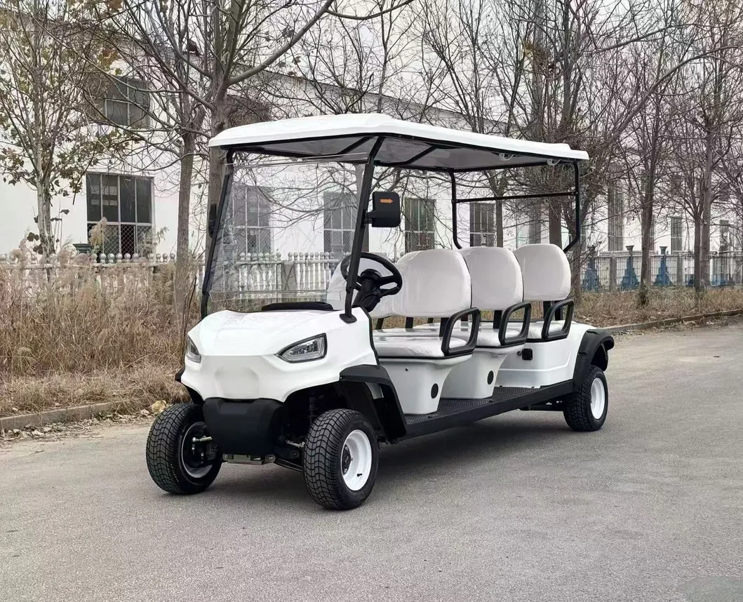 White Electric Golf Cart