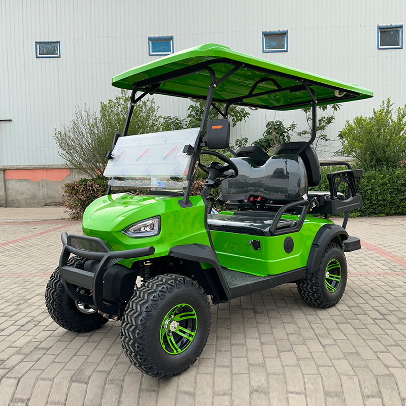 Practical and High-quality 4-seater 48V/ 60V / 72V Electric Golf Cart, Equipped with Foldable Seats and Golf Course Ice Baskets