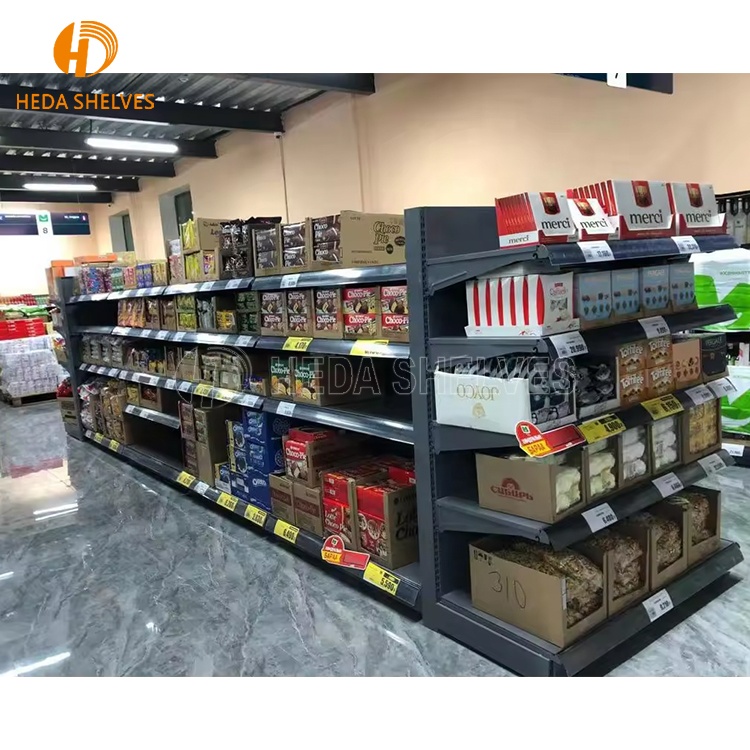 Custom Gondola Shelving Double-sided Rack Supermarket Shelves Design Gondola Racking for Retail Store