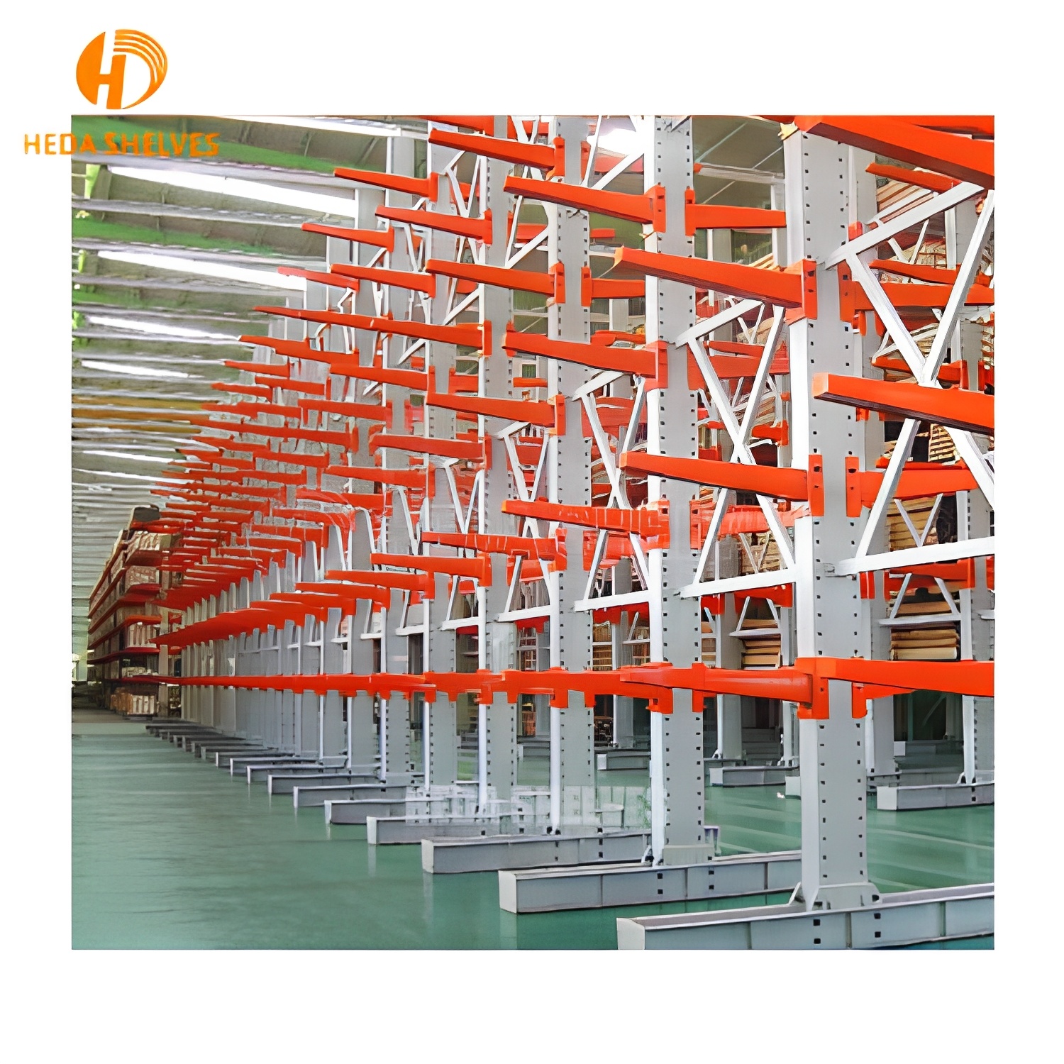 Heavy-duty warehouse storage racks details
